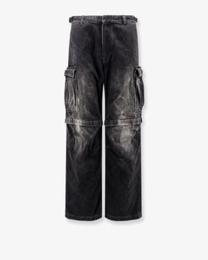 Balenciaga Cargo Denim Trousers - Black
