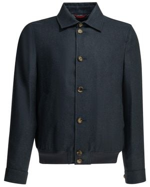 Brunello Cucinelli Silk-Linen Blend Jacket - Blue