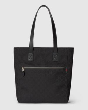 Gucci Gg Canvas Tote Bag - Black