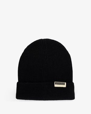 Woodbird Wbyupa Wool And Acrilic Beanie Hat - Black