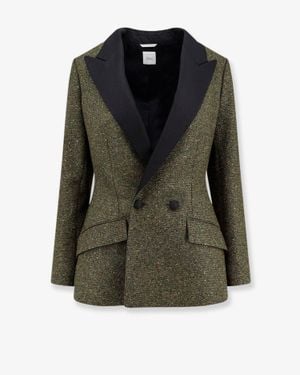 Dior Dior Fitted Silk And Virgin Wool Blend Tweed Blazer - Green