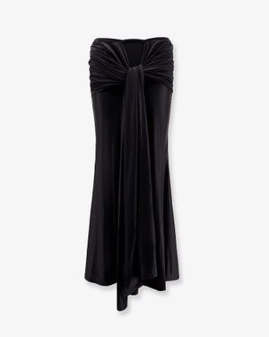 VENUJA Shiny Microfiber Skirt With Satin Effect - Black