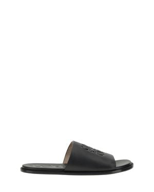 Loewe Slide Anagram Flex Sandals - White