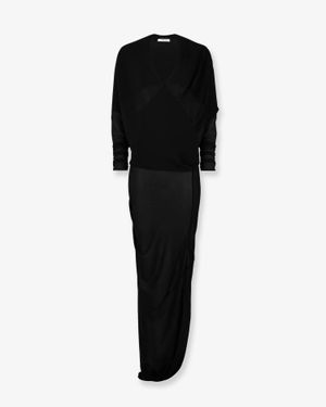 Entire studios Transparent Fabric Robe Dress - Black