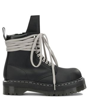 Rick Owens X Dr. Martens Quad Sole Steel Zip-Up Boots - Black