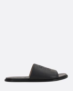 Loewe Anagram Flex Slides - White