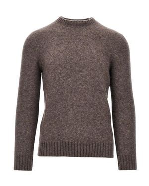 Piacenza 1733 Silk And Cashmere Blend Jumper - Brown
