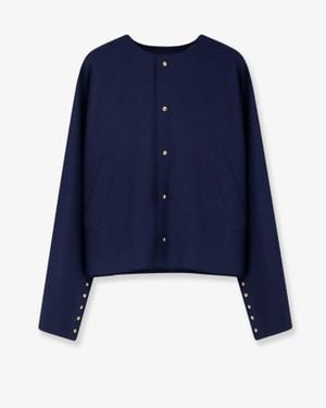 Celine Cotton Blazer With Printed Lining - Blue