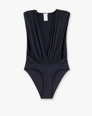 Amazuìn Stretch Jersey Nikita Bodysuit Top - Blue