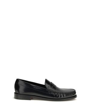 Tom Ford Polished Leather Loafers - White