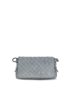 Bottega Veneta Notturno Clutch Mineral - Grey