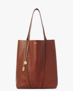 Chloé Spin Leather Shoulder Bag - Red