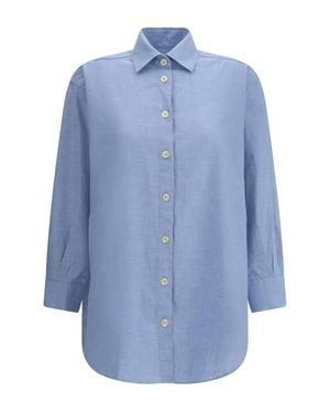 Deperlu Oversized Shirt - Blue