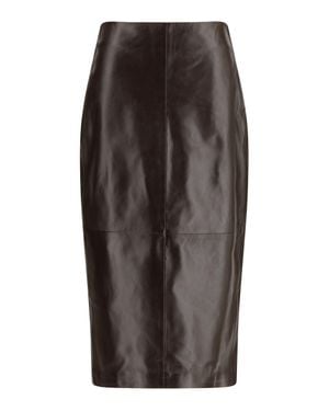 Arma Meeka Palermo Leather Skirt Coffee Bean - Brown