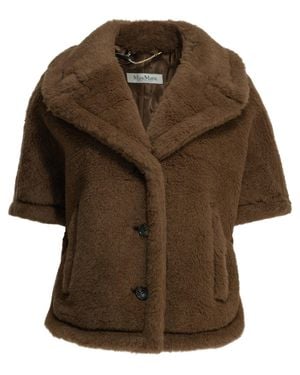 Max Mara Mixed Alpaca Wool Coat - Brown