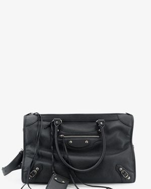 Balenciaga Le City Business Leather Travel Bag - Black