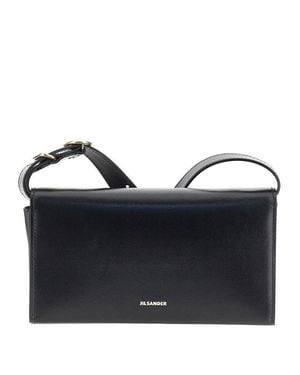 Jil Sander All-Day Leather Clutch Bag - Blue