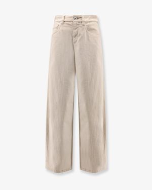Brunello Cucinelli The Loose Barrel Jean Denim Trousers - Natural