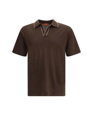 Cruna Knitted Polo - Brown