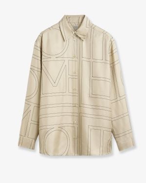 TOTEME Classic Pyjamas Organic Silk Shirt - Natural