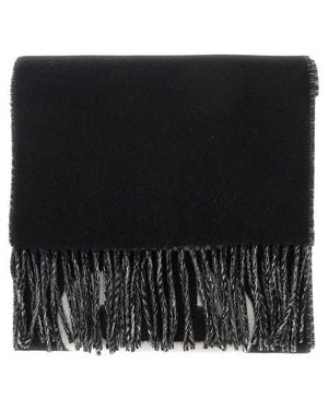 World Class Fashion Jacquemus Jacquard Logo Wool Scarf - Black