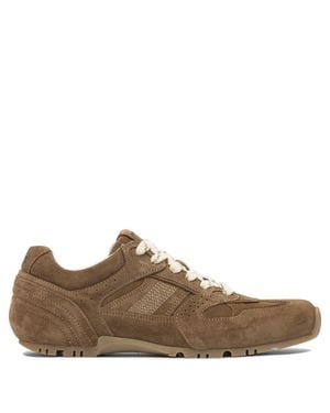 Alohas Tb.56 Suede Cream Leather Trainers - Brown