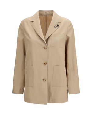 Lardini Jacket Wool-Cotton - Natural