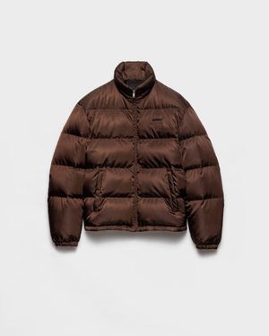 Prada Re-Nylon Down Jacket - Brown