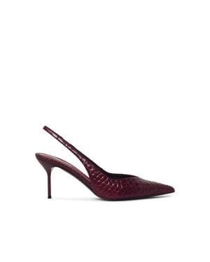 Paris Texas 'Lidia 70' Deep Leather Slingbacks - Purple