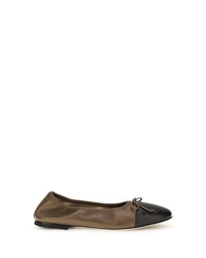 Dear Frances Ballerina Shoes Gala Suede - White