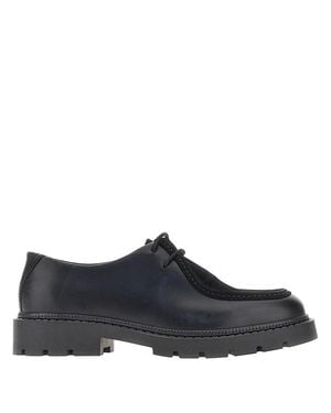 Bianco Leather 'Moc-Toe' Shoes - Blue
