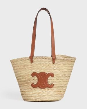 Celine "Panier Classic" Small Shoulder Bag - Natural