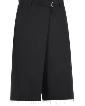 Maison Margiela 'Wrap' Cotton Shorts - Black