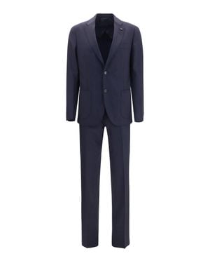 Lardini Wool-Blend Tailored Suit - Blue