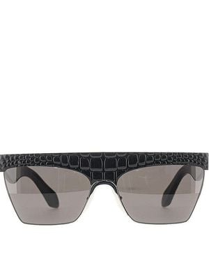 Alaïa Croco-Effect Sunglasses - Grey