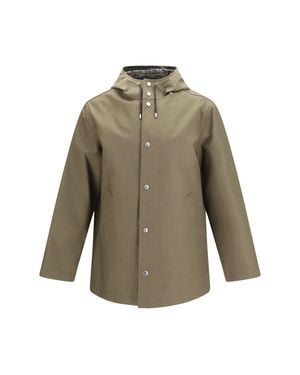 Fendi Mackintosh Fabric Hooded Jacket - Green