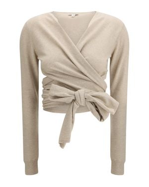 Alaïa Alaã¯A Wrap Top - Natural