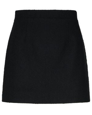 Patou Virgin Wool Blend Miniskirt - Black
