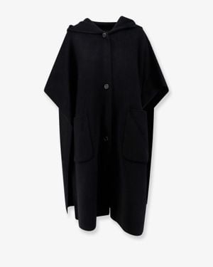 R2W Rika Wool And Cashmere Poncho - Black