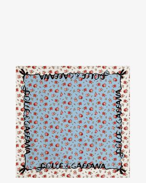 Dolce & Gabbana Silk Foulard - Blue