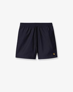 Carhartt Nylon Swim Trunks With Contrasting Embroidered Logo - Blue