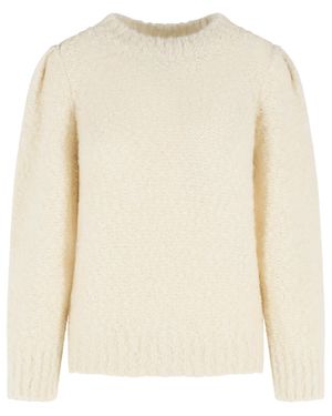 Isabel Marant 'Emma' Ivory Virgin Wool Blend Jumper - Natural