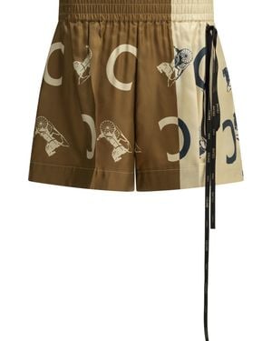 Celine Silk Shorts - Natural