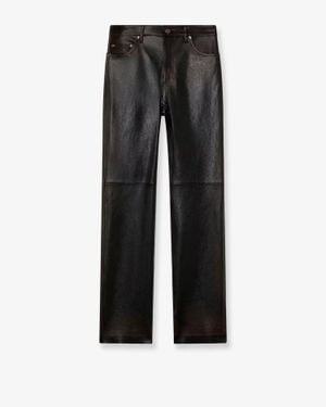 Golden Goose Peg Leather Trousers - Black