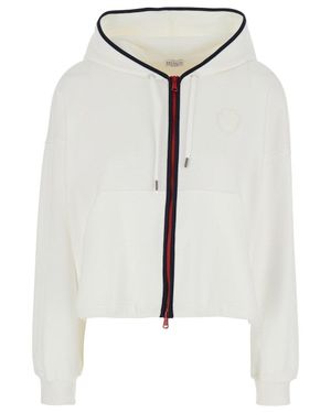 Brunello Cucinelli Zippered Hoodie - White