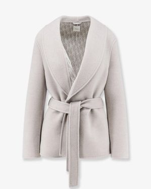 Dior Dior Short Virgin Wool Coat - White
