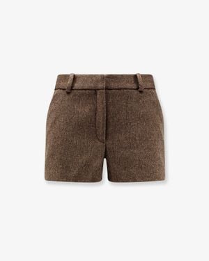 Frankie Shop Kate Wool Blend Shorts - Brown