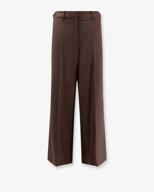 Alysi Stretch Virgin Wool Trousers - Brown