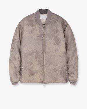 Oamc Peacemaker Minimal Printed Fabric Bomber - Natural