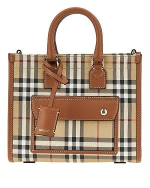 Burberry Mini 'Freya' Tote Bag - Brown